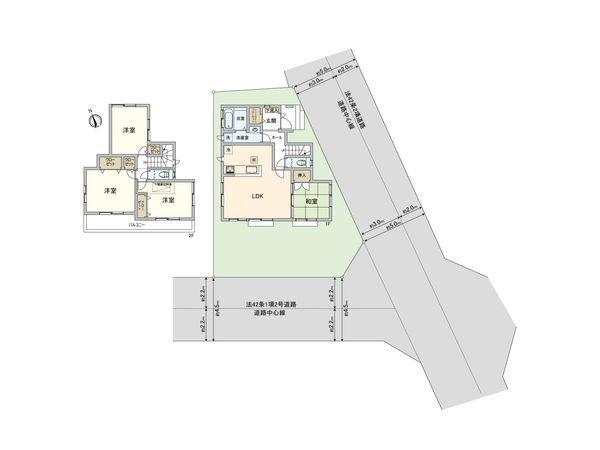 調布市多摩川4丁目戸建 間取図(平面図) 調布市多摩川4丁目戸建 間取図(平面図)