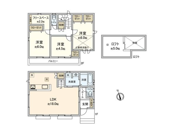 深大寺北町1丁目 新築戸建 G号棟 間取図(平面図) 深大寺北町1丁目 新築戸建 G号棟 間取図(平面図)