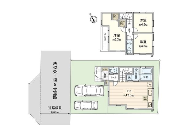 調布市富士見町2丁目 新築戸建3号棟 間取図(平面図) 調布市富士見町2丁目 新築戸建3号棟 間取図(平面図)