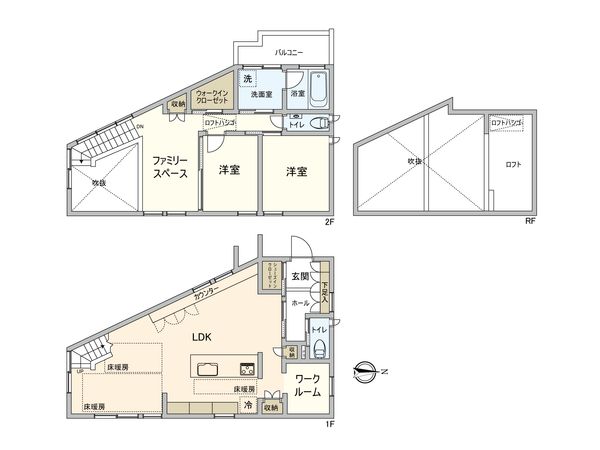 調布市布田5丁目 戸建 間取図(平面図) 調布市布田5丁目 戸建 間取図(平面図)
