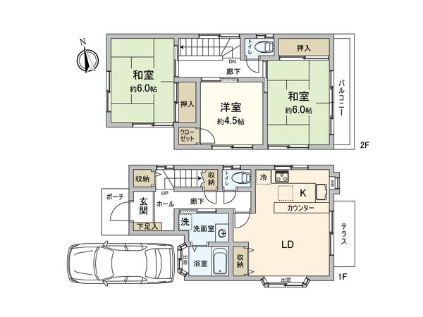 調布市菊野台2丁目 戸建 間取図(平面図)