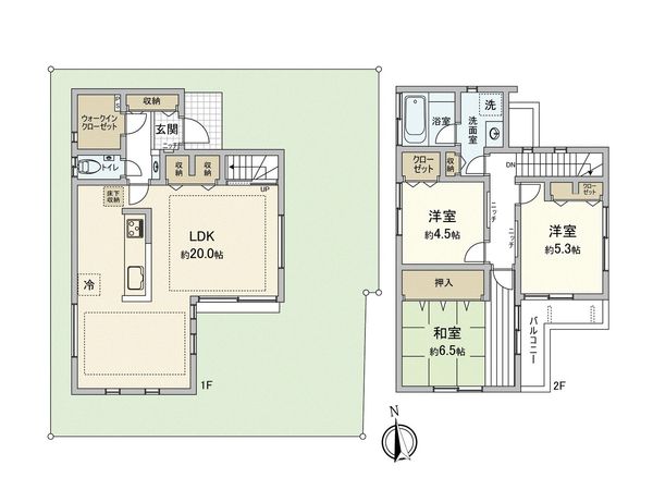 府中市白糸台2丁目戸建 間取図(平面図)