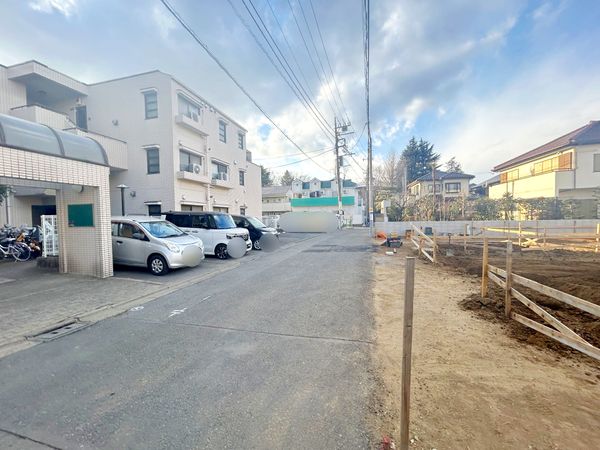 調布市飛田給2丁目 新築戸建 A号棟 前面道路含む外観 前面道路含む外観