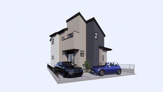 調布市調布ケ丘3丁目新築戸建 外観パース図