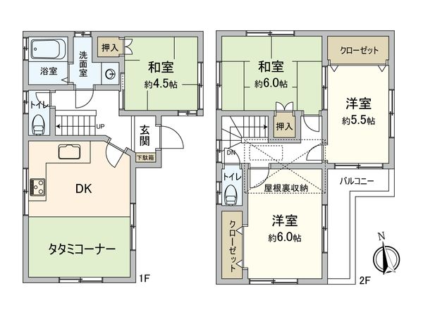 調布市八雲台1丁目 戸建 間取図(平面図) 間取図(平面図)