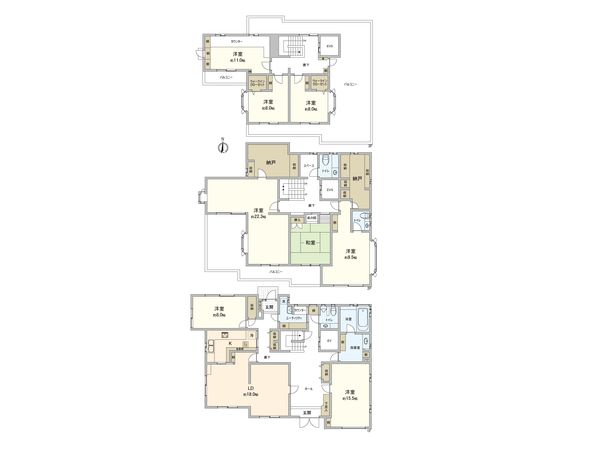 調布市深大寺北町7丁目 戸建 間取図(平面図) 調布市深大寺北町7丁目 戸建 間取図(平面図)