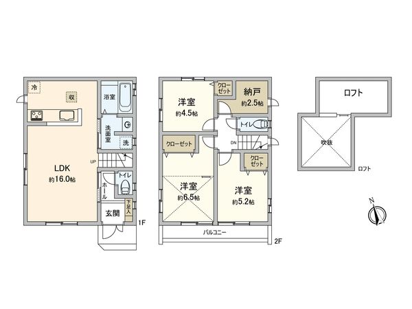 調布市深大寺南町4丁目 新築戸建N号棟 間取図(平面図) 調布市深大寺南町4丁目 新築戸建N号棟 間取図(平面図)