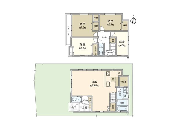 調布市深大寺東町6丁目 新築戸建2号棟 間取図(平面図) 調布市深大寺東町6丁目 新築戸建2号棟 間取図(平面図)