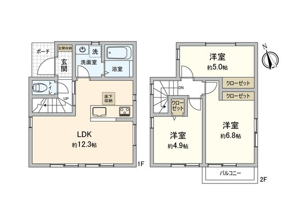 稲城市押立 新築戸建 間取図(平面図) 稲城市押立 新築戸建 間取図(平面図)