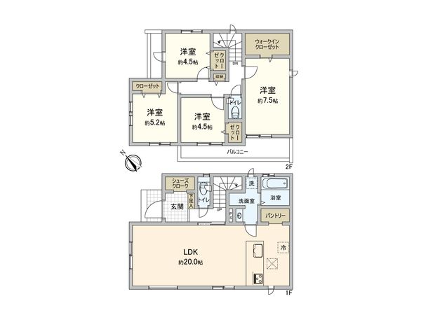 狛江市中和泉5丁目新築戸建 間取図(平面図)