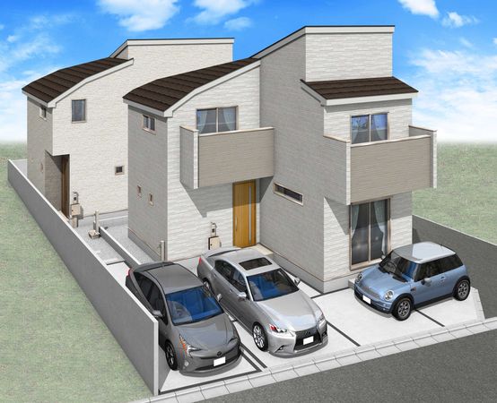 調布市上石原1丁目 新築戸建2号棟 外観パース図 調布市上石原1丁目 新築戸建2号棟 外観パース図