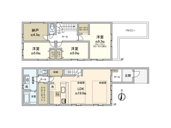 調布市調布ケ丘4丁目新築戸建1号棟 間取図(平面図)