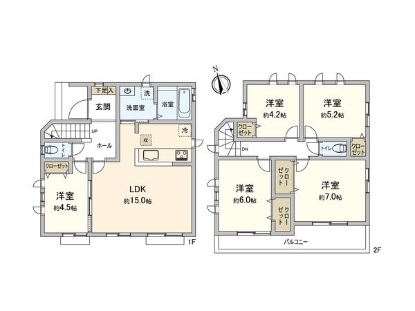 三鷹市大沢4丁目新築戸建A号棟 間取図(平面図) 三鷹市大沢4丁目新築戸建A号棟 間取図(平面図)