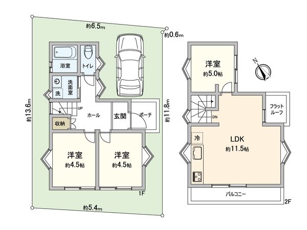 三鷹市大沢4丁目 新築戸建 間取図(平面図) 三鷹市大沢4丁目 新築戸建 間取図(平面図)