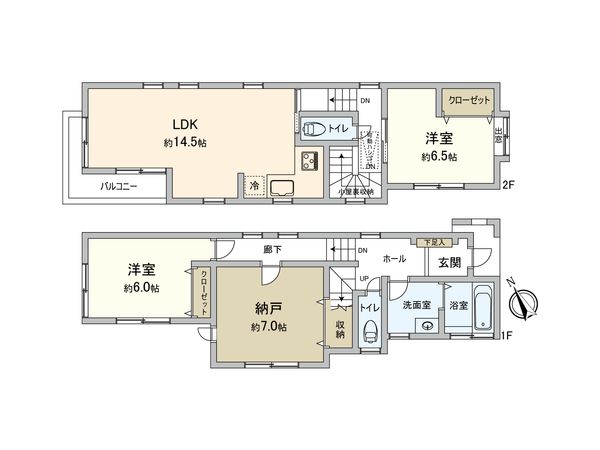 調布市深大寺元町3丁目 戸建 間取図(平面図)