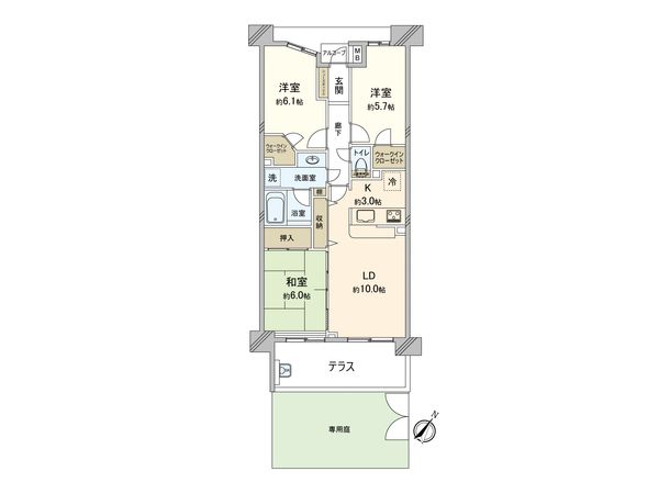 レクセルガーデン調布 間取図(平面図)