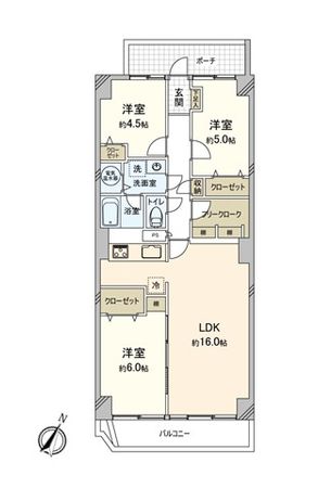 つつじヶ丘ハイム A棟 間取図(平面図) 間取図(平面図)