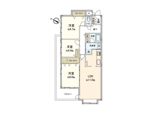 東急ドエルアルス永山Ⅱ 間取図(平面図) 東急ドエルアルス永山Ⅱ 間取図(平面図)