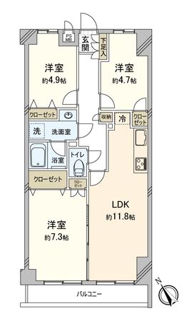 シャロンパーク多摩永山 間取図(平面図)