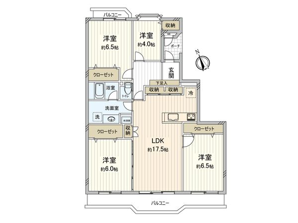グリーンヒル貝取1-34 1号棟 間取図(平面図) グリーンヒル貝取1-34 1号棟 間取図(平面図)
