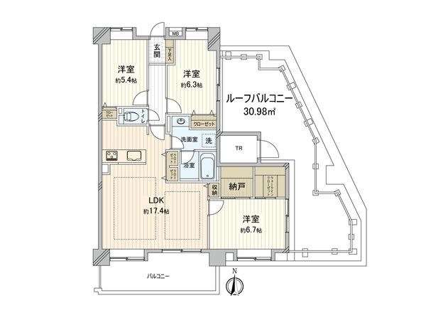 モリス京王永山 間取図(平面図) モリス京王永山 間取図(平面図)