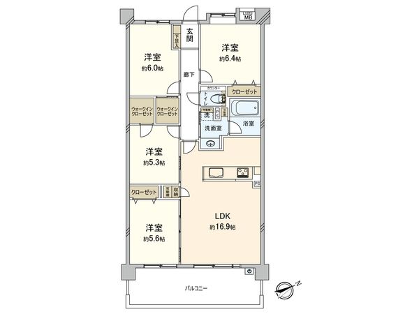 パーリッシュ永山 間取図(平面図) パーリッシュ永山 間取図(平面図)