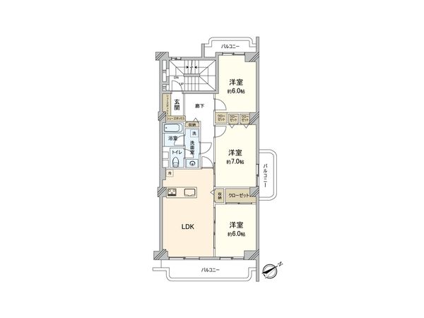 調布エクセルマンション 間取図(平面図) 調布エクセルマンション 間取図(平面図)