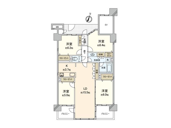 調布多摩川ガーデンフォート 間取図(平面図) 間取図(平面図)