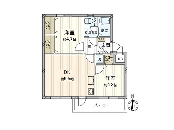 柴崎台コーポ 間取図(平面図) 柴崎台コーポ 間取図(平面図)