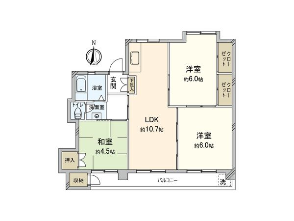 多摩川住宅 ト-8号棟 間取図(平面図) 多摩川住宅 ト-8号棟 間取図(平面図)