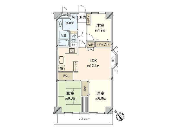 セレーネ多摩川 間取図(平面図)