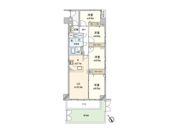 調布が丘パーク・ホームズ 間取図(平面図)