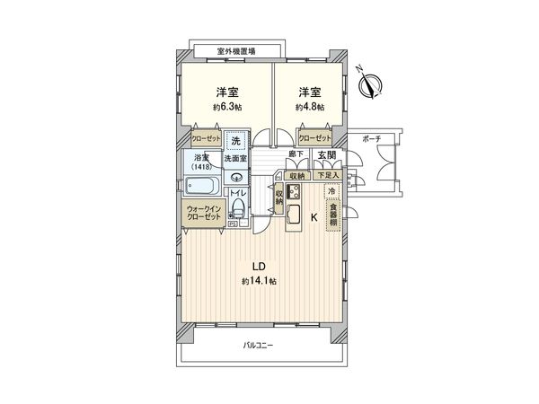 ライオンズマンション調布シティ 間取図(平面図) ライオンズマンション調布シティ 間取図(平面図)