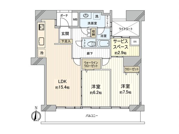 プロムナード多摩中央 5-1-1号棟 間取図(平面図) 間取図(平面図)
