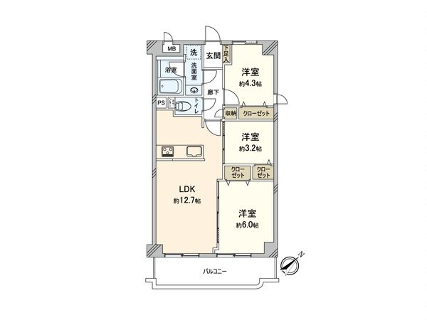 豊栄アンバサダー調布 間取図(平面図) 間取図(平面図)