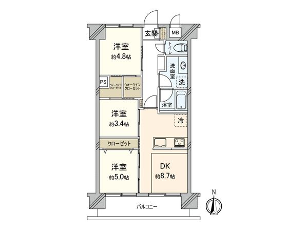 ライオンズシティ調布 間取図(平面図) ライオンズシティ調布 間取図(平面図)