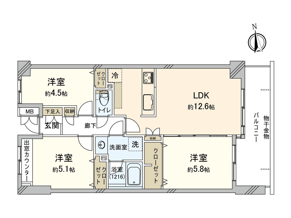 府中天神町パークホームズ 間取図(平面図) 間取図(平面図)