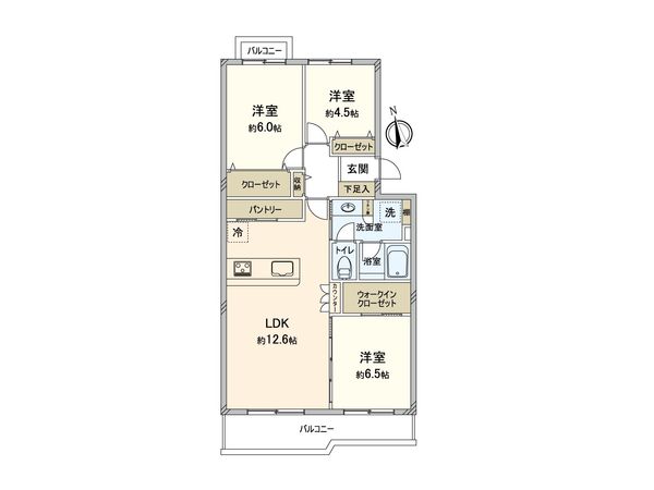 エステート永山3-4-7号棟 間取図(平面図) エステート永山3-4-7号棟 間取図(平面図)