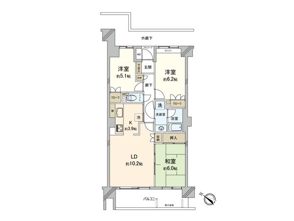 稲城パーク・ホームズ 間取図(平面図) 間取図(平面図)