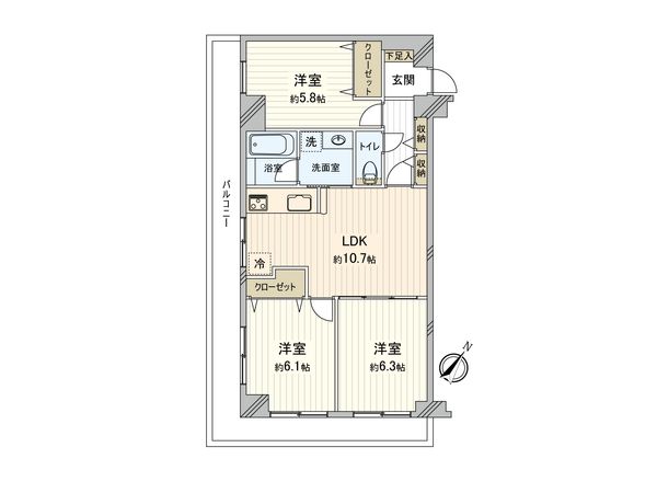 エンゼルハイム稲城 間取図(平面図) 間取図(平面図)