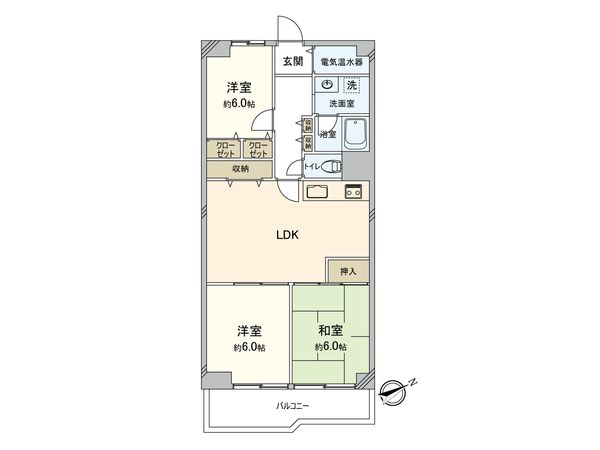 ネオコーポ調布 間取図(平面図)