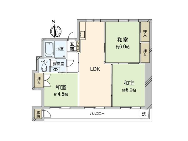 多摩川住宅 ト-1号棟 間取図(平面図) 多摩川住宅 ト-1号棟 間取図(平面図)