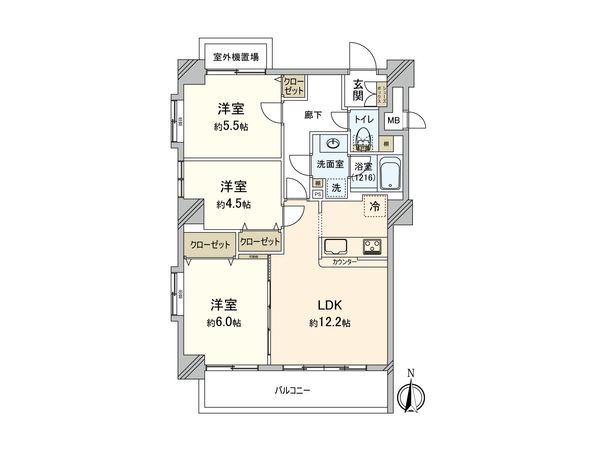マートルコート調布サザン 間取図(平面図)