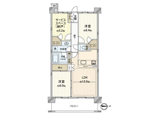 ジェイパーク調布多摩川 間取図(平面図)