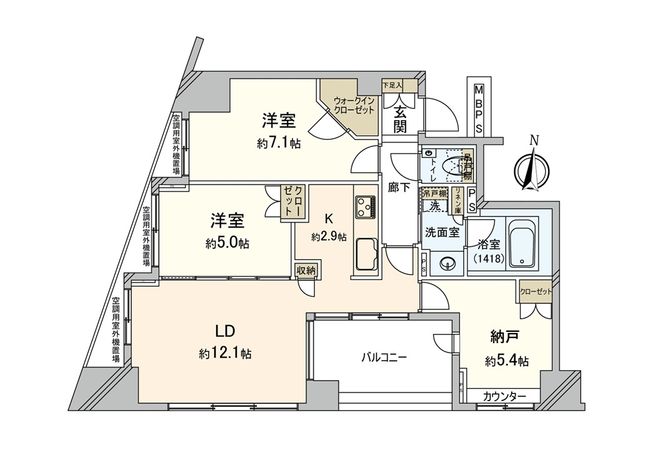 クリオ府中中河原 間取図(平面図) クリオ府中中河原 間取図(平面図)
