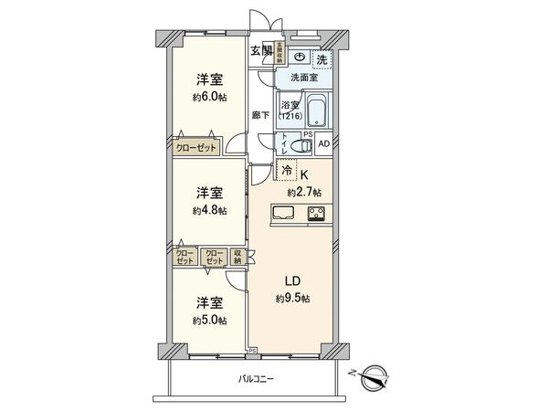 ルネ稲城 間取図(平面図)