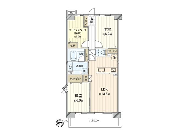 メイツ調布多摩川 間取図(平面図) 間取図(平面図)