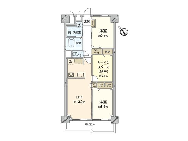 ライオンズマンション調布 D棟 間取図(平面図) 間取図(平面図)