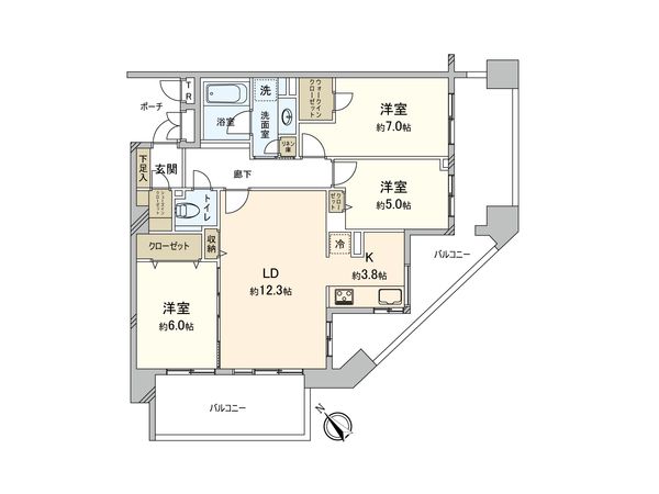 グランドオペラつつじヶ丘 間取図(平面図)