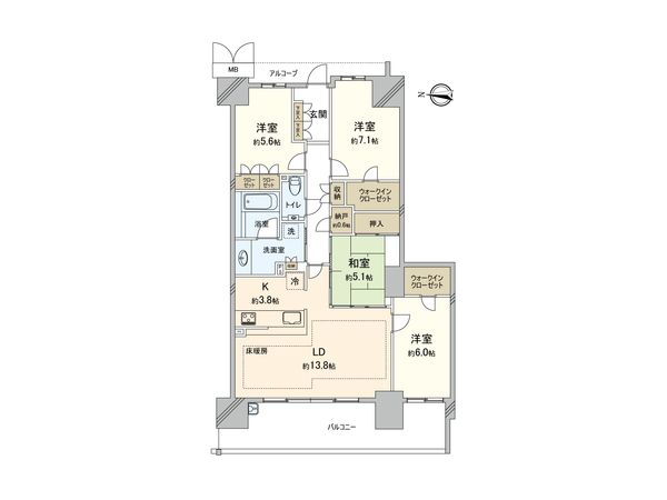 ジオ多摩センター 間取図(平面図) 間取図(平面図)